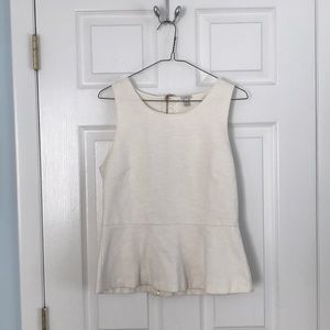 JCREW white peplum top